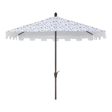 Sidney 9 ft. Classic MidCentury Rectangular Half Market Patio Umbrella